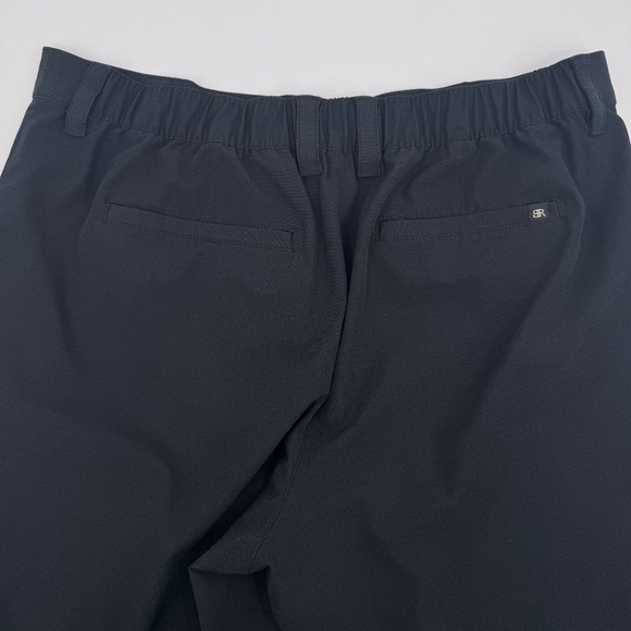 Banana Republic Shorts Men 36 Black Lightweight Stretch Elastic Flat Front Golf - Picture 4 of 12